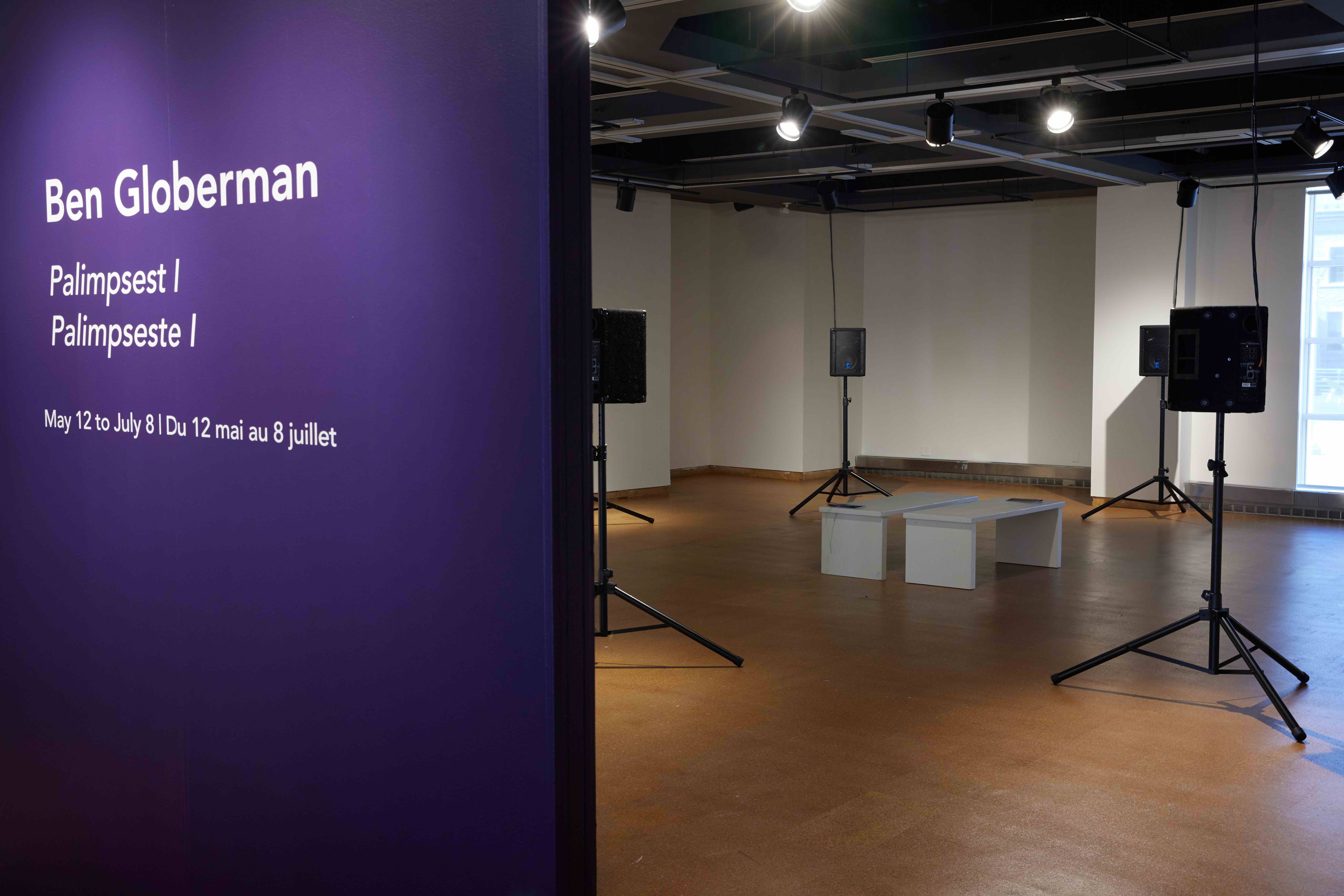 Palimpsest I multi-channel installation in Ottawa City Hall Art Gallery